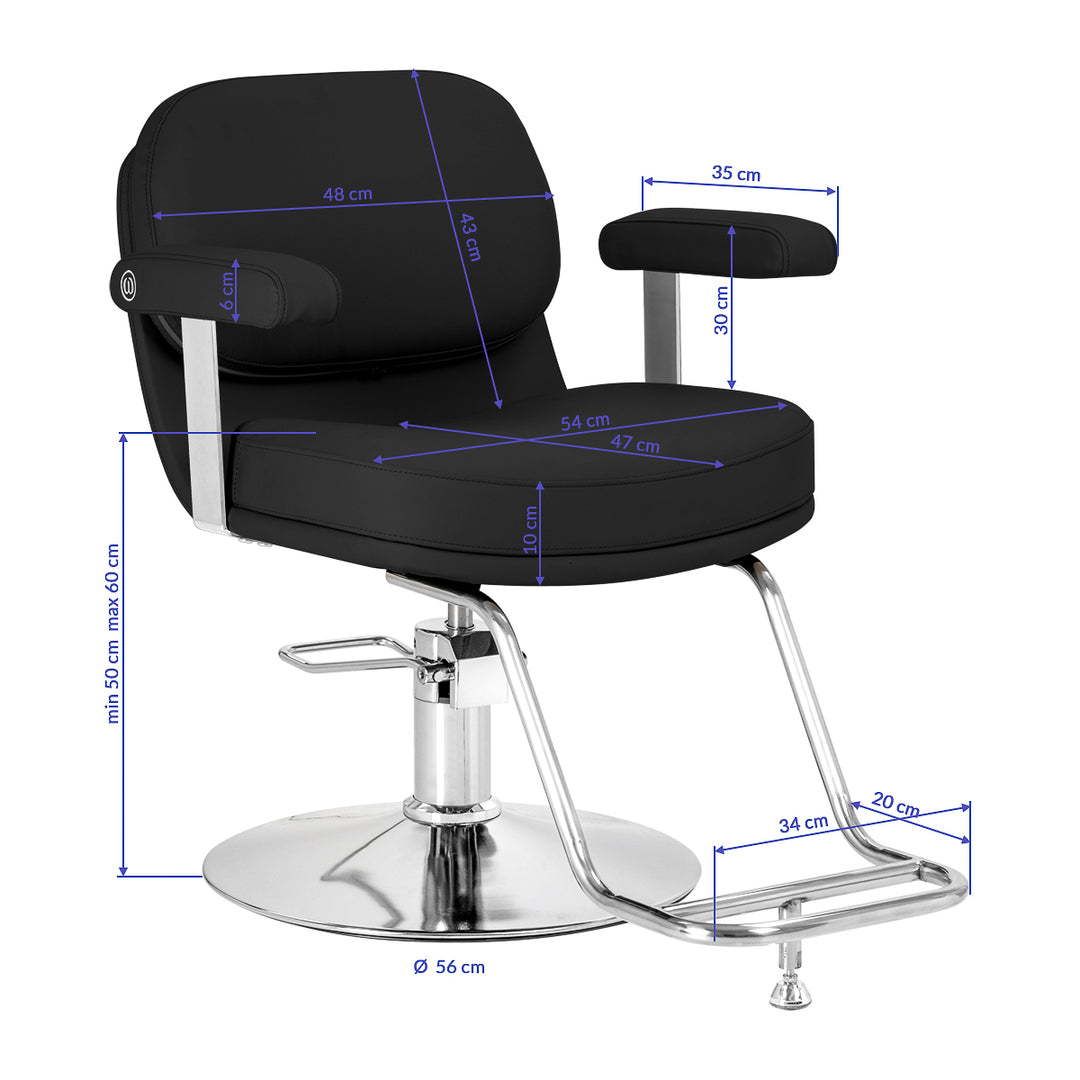 Friseurstuhl Omega Astra Schwarz - Bild 10