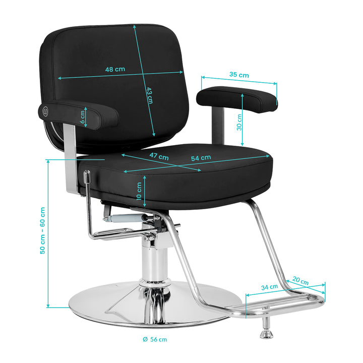 Friseurstuhl Omega Astra Plus Schwarz - Bild 11