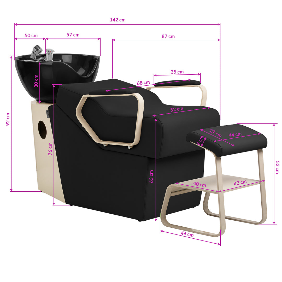 Friseur Waschbecken Omega Marina Schwarz - Bild 14