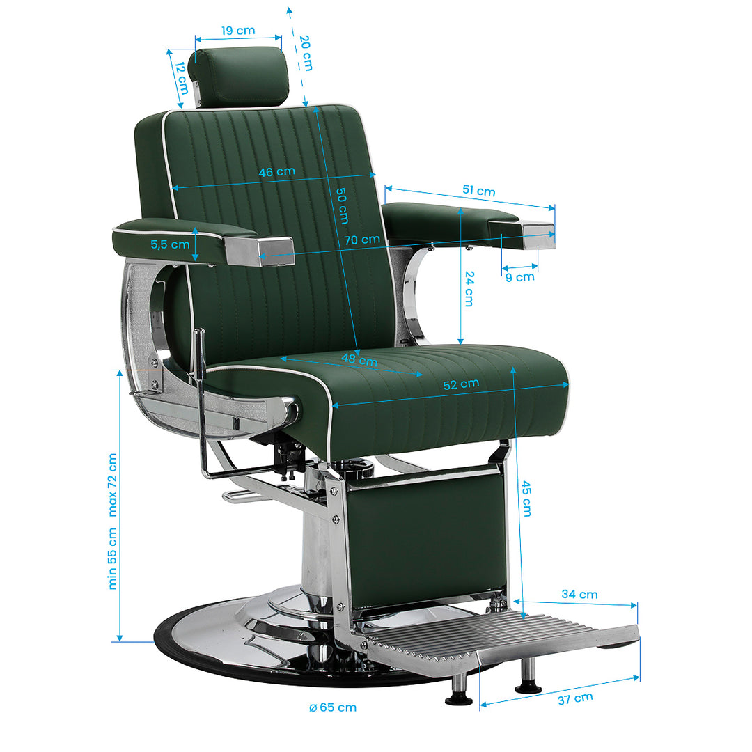Barberstuhl Gabbiano Visionerio Grün - Bild 18