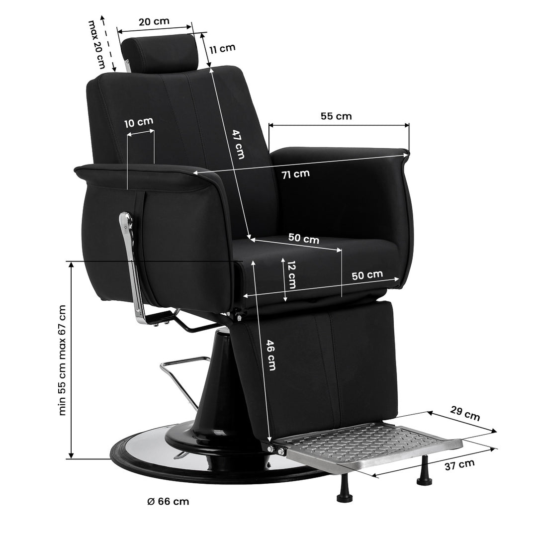 Barberstuhl Gabbiano Athena Schwarz - Bild 13