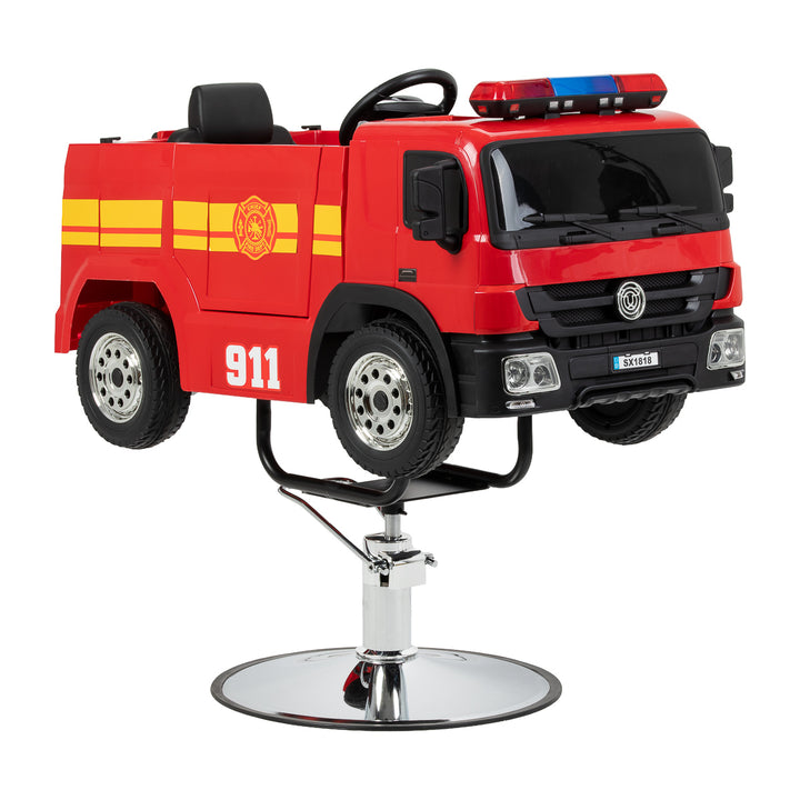 Kinderfriseurstuhl Feuerwehr Rot