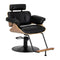 Friseurstuhl Gabbiano Florence Walnuss Schwarz