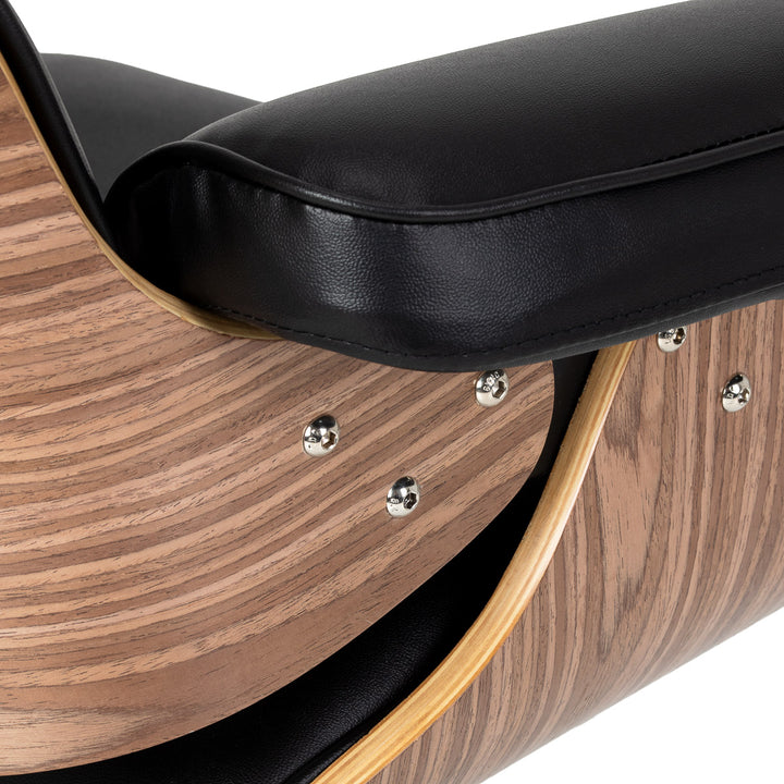 Friseurstuhl Gabbiano Florence Walnuss Schwarz Gold - Bild 5