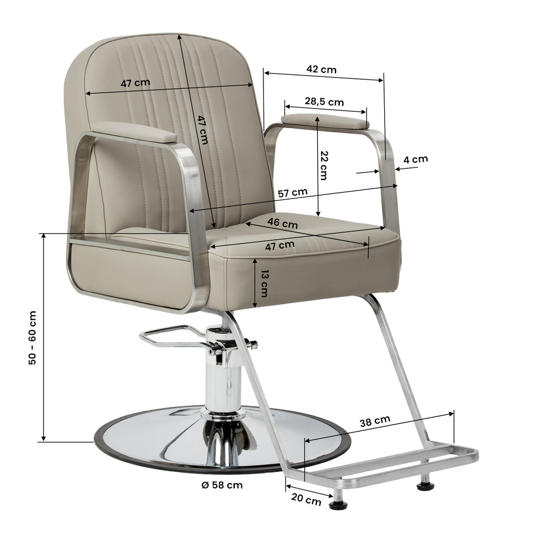 Friseurstuhl Gabbiano Acri Beige - Bild 10
