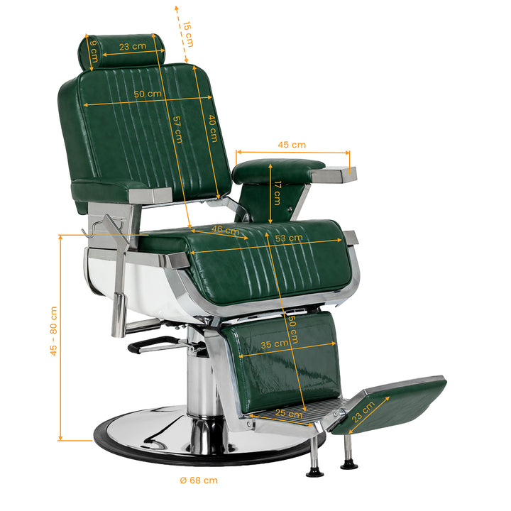 Barberstuhl Gabbiano Royal X Grün - Bild 16