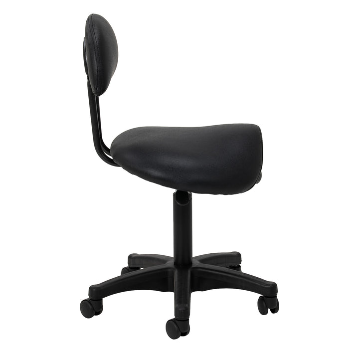 Rollhocker Höhenverstellbar mit Lehne 6001B Schwarz - Bild 2