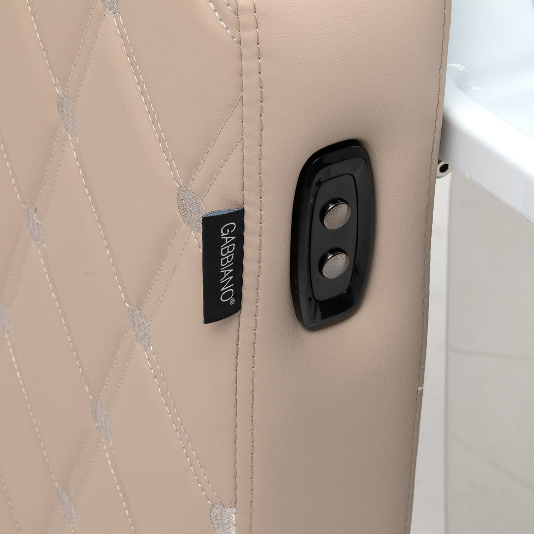 Friseur Waschbecken Gabbiano Ines mit Elektrischer Beinauflage und Massage Beige - Bild 13