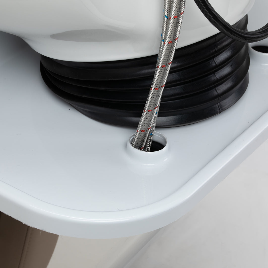 Friseur Waschbecken Gabbiano Ines mit Elektrischer Beinauflage und Massage Beige - Bild 16