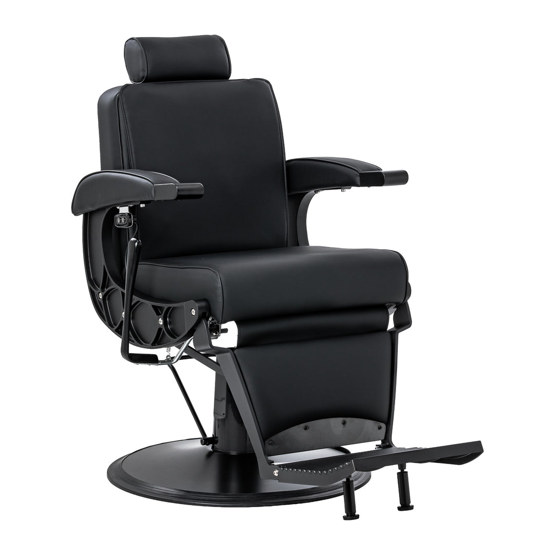 Barberstuhl Gabbiano Continental mit Massage Schwarz