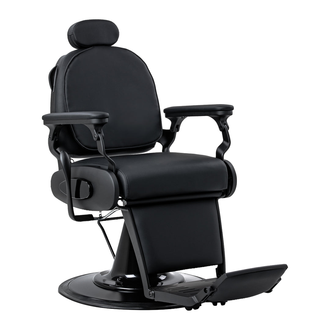Barberstuhl Gabbiano Francesco mit Massage Schwarz-Schwarz