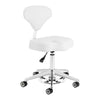 Rollhocker Höhenverstellbar mit Lehne Azzurro 156F Schneeweiß