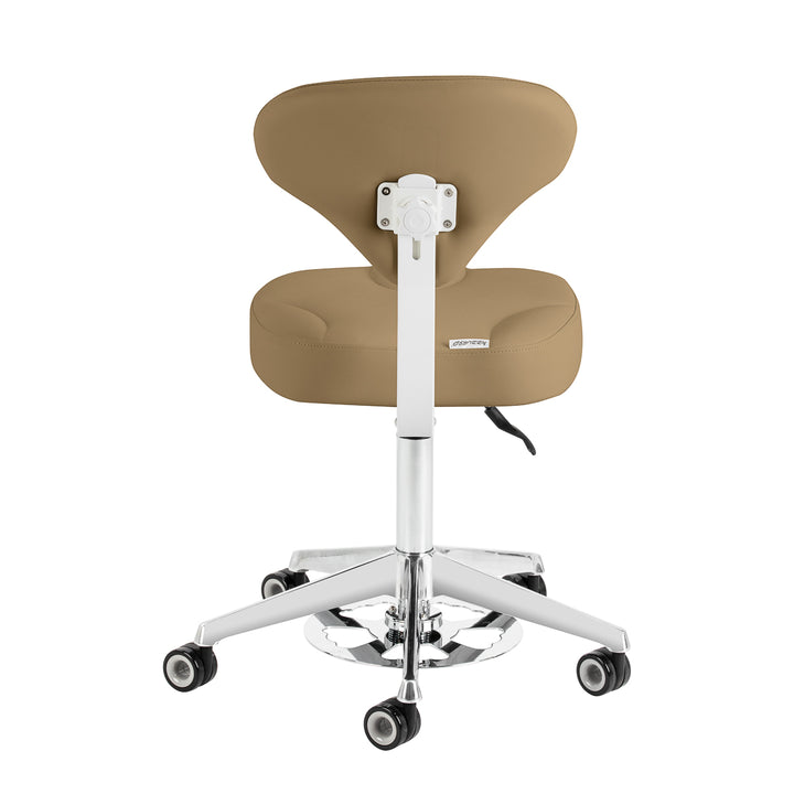 Rollhocker Höhenverstellbar mit Lehne Azzurro 156F Beige - Bild 3