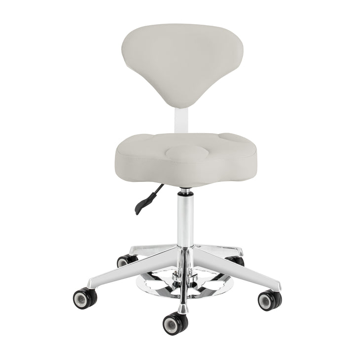 Rollhocker Höhenverstellbar mit Lehne Azzurro 156F Grau - Bild 2