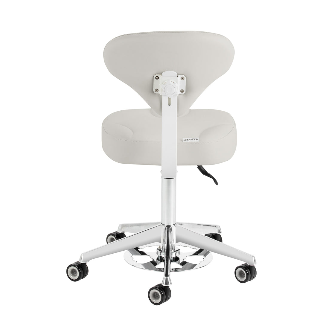 Rollhocker Höhenverstellbar mit Lehne Azzurro 156F Grau - Bild 3