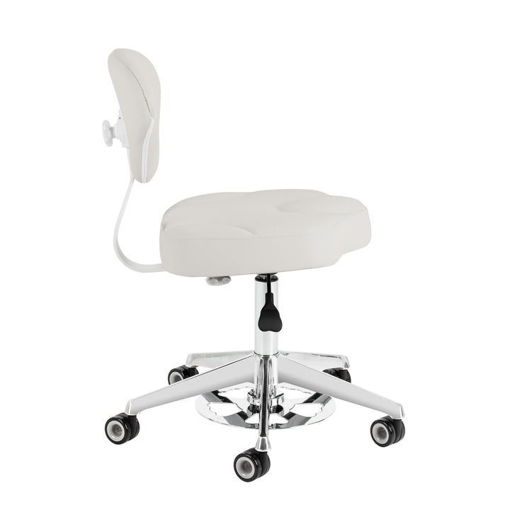 Rollhocker Höhenverstellbar mit Lehne Azzurro 156F Grau - Bild 4