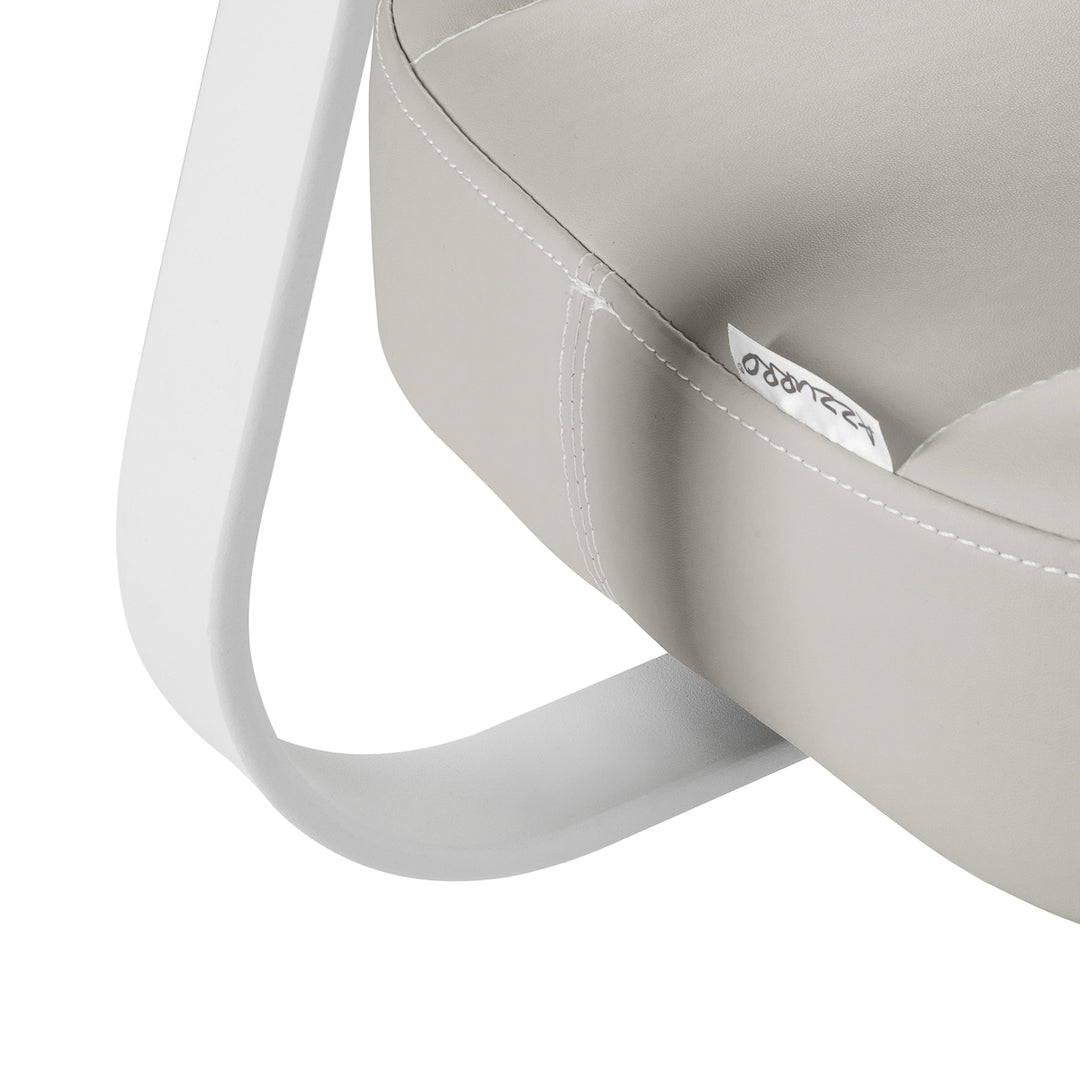 Rollhocker Höhenverstellbar mit Lehne Azzurro 156F Grau - Bild 6
