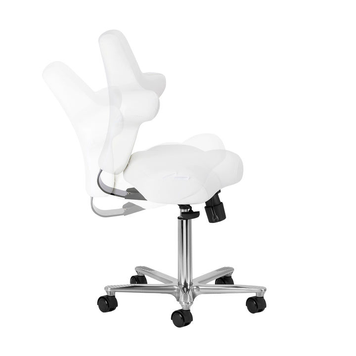 Rollhocker mit Lehne Azzurro Special 152 Schneeweiß - Bild 6