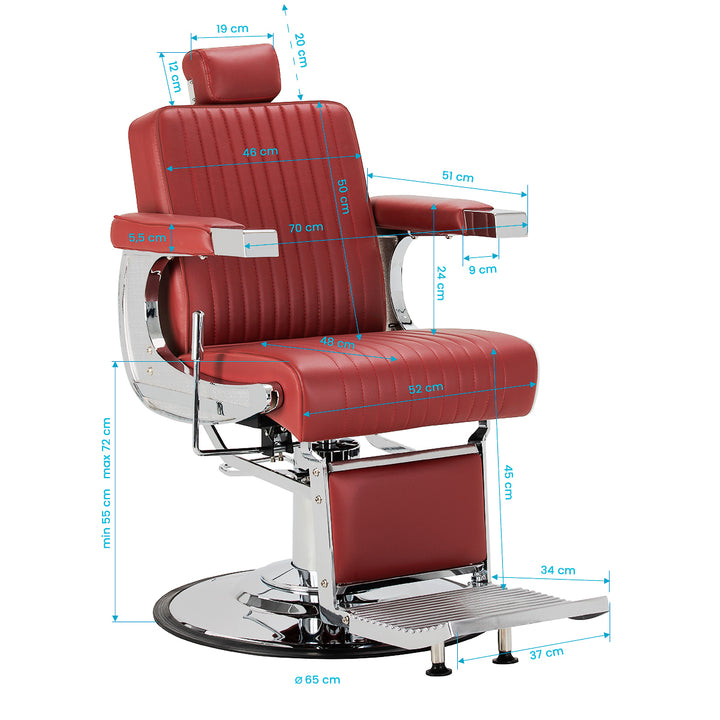 Barberstuhl Gabbiano Visionerio+ Rot - Bild 18