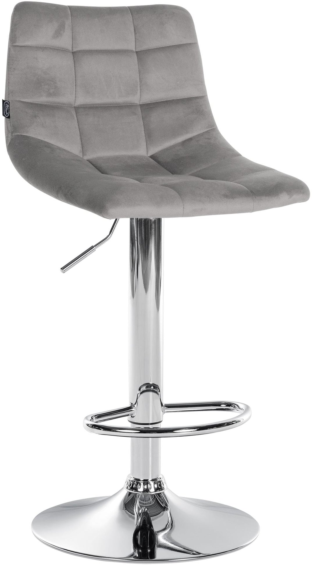 Barhocker 107 Samt Grau