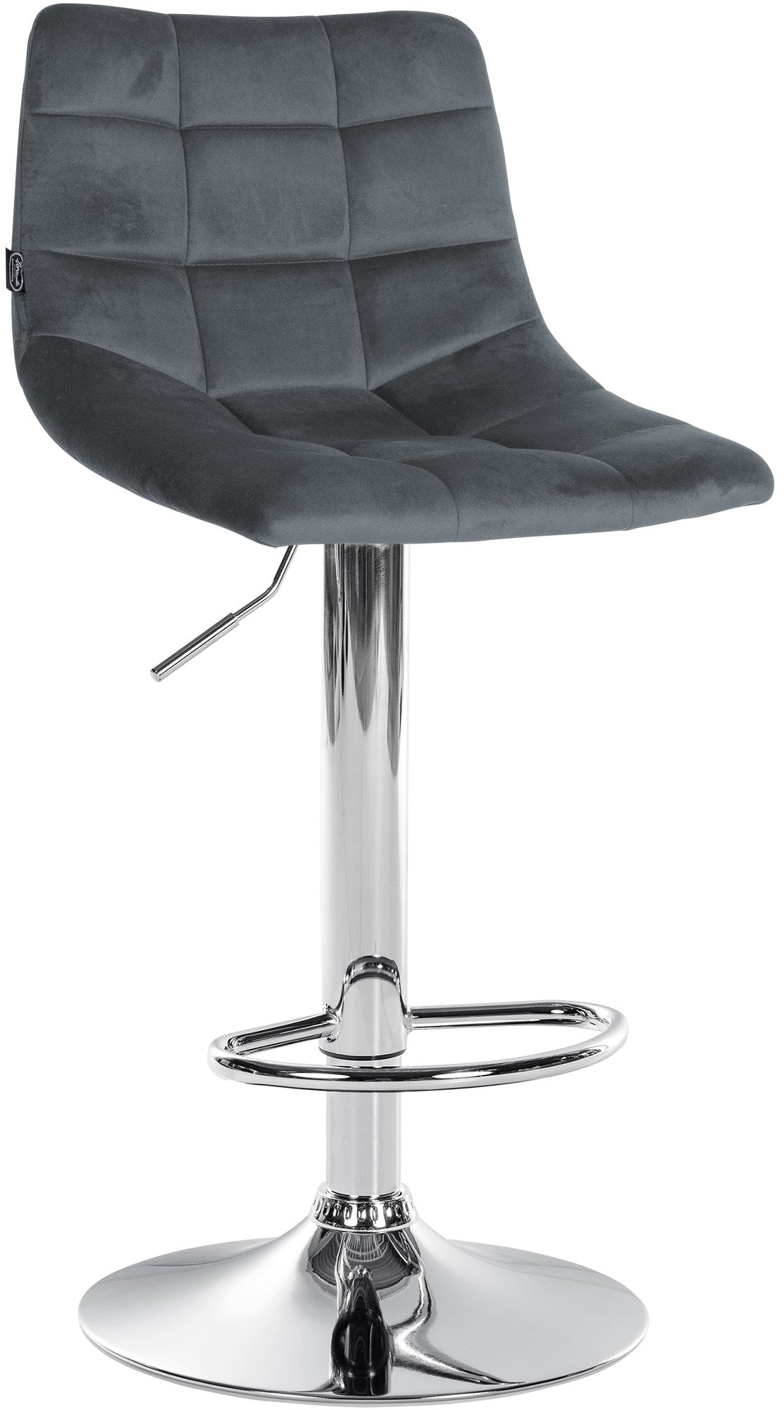 Barhocker 107 Samt Dunkelgrau