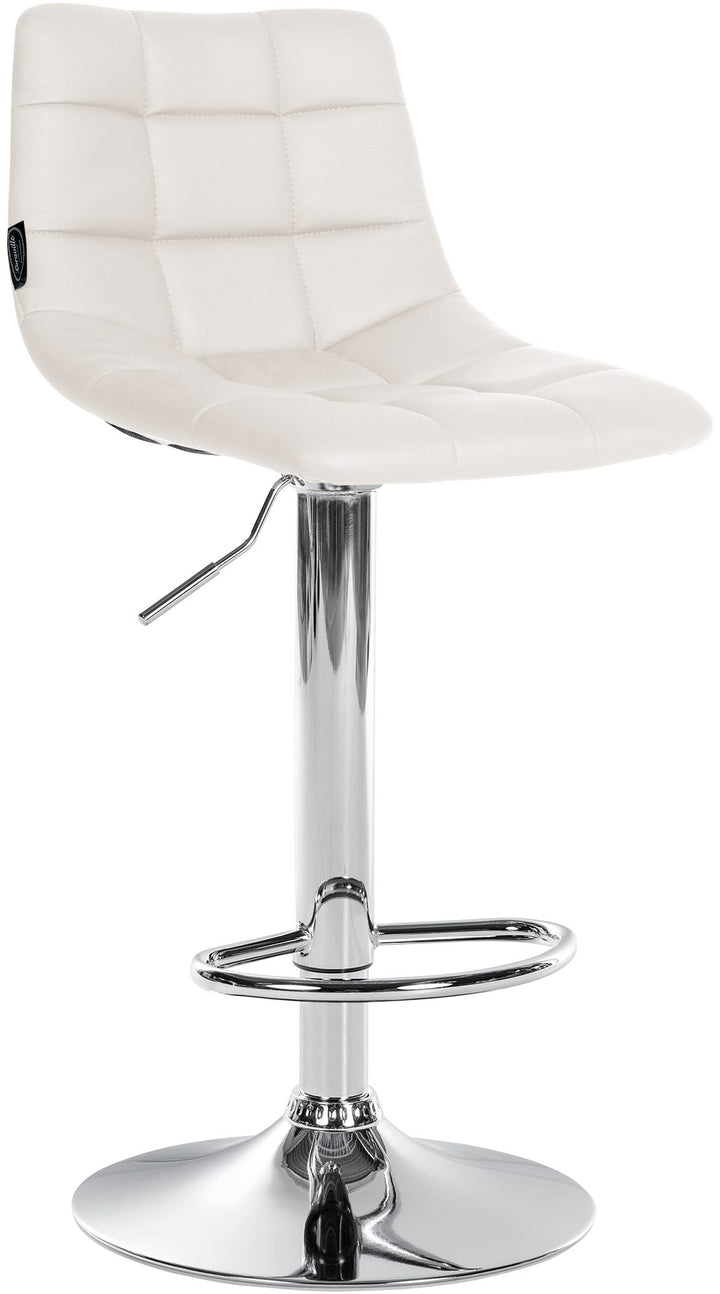 Barhocker 107 Kunstleder Weiß