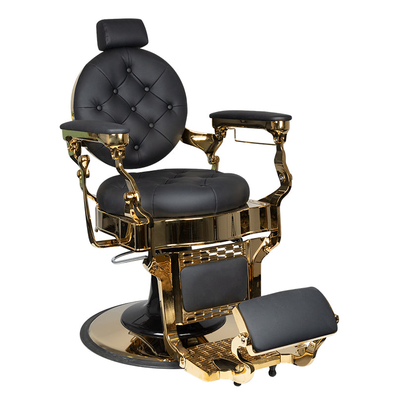 Barberstuhl Gabbiano Claudius Gold Schwarz 1