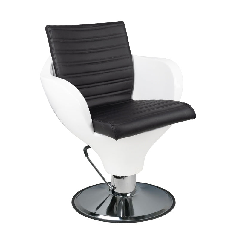 Friseurstuhl Gabbiano Ferrara Weiß Schwarz 1