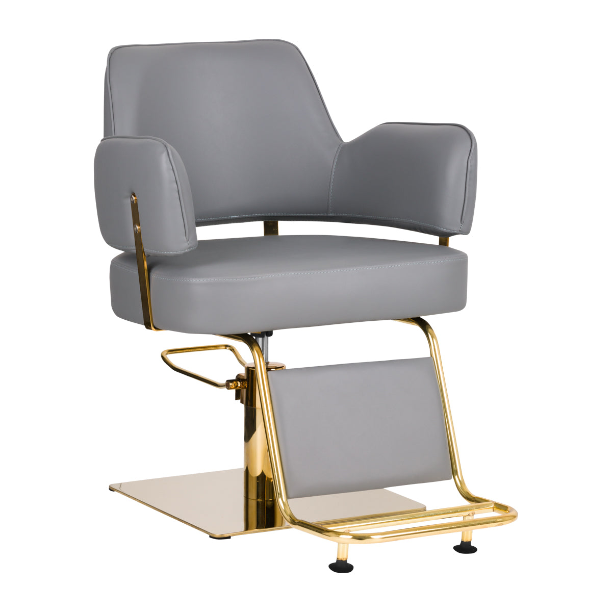 Friseurstuhl Gabbiano Linz Gold Grau 1