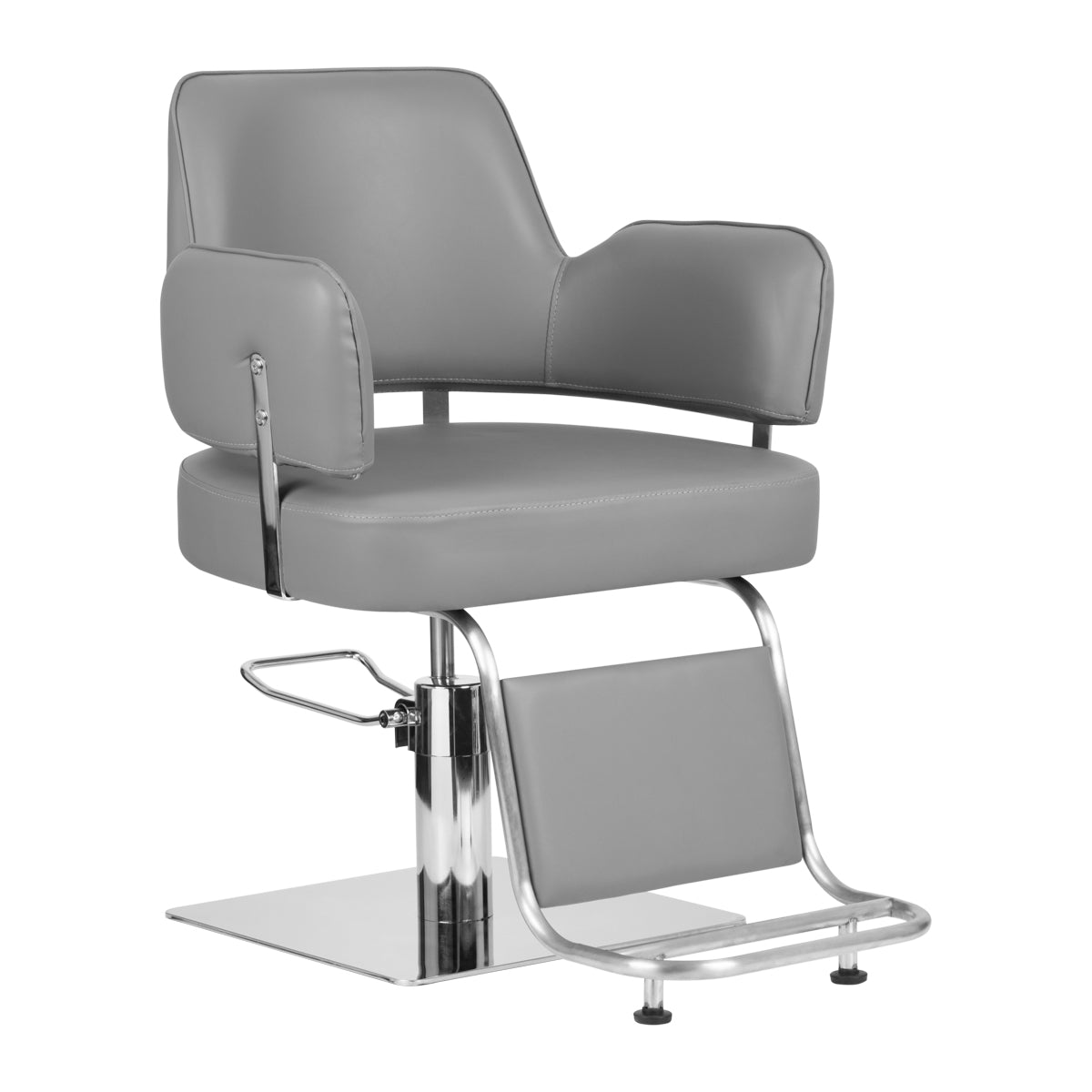 Friseurstuhl Gabbiano Linz Silber Grau 1