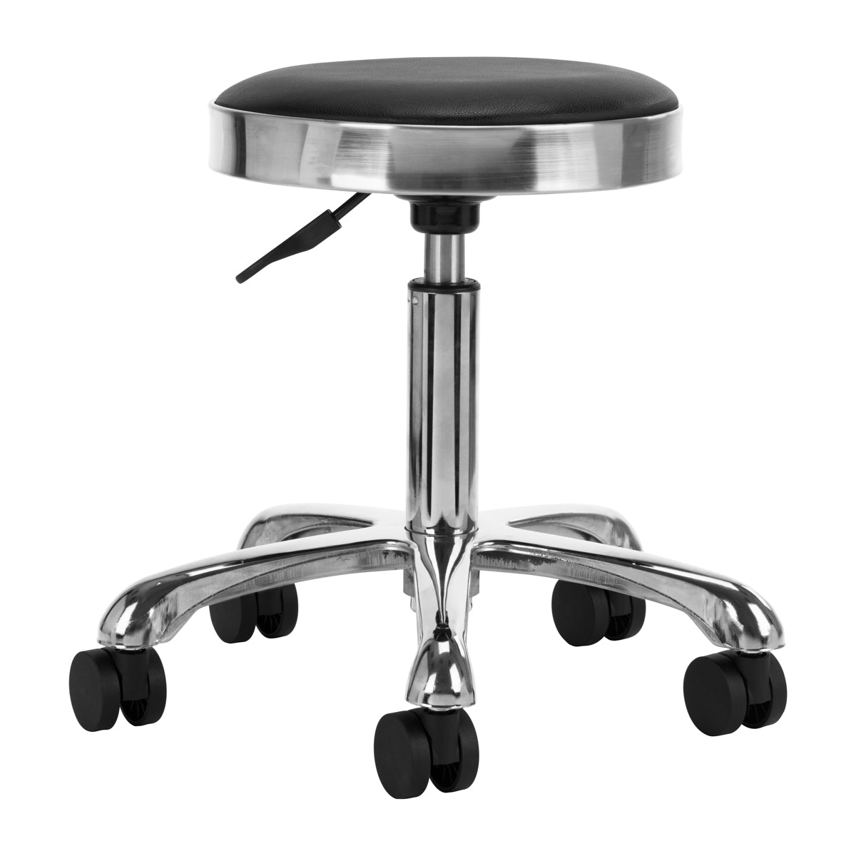 Rollhocker M-1639 Silber Schwarz 1