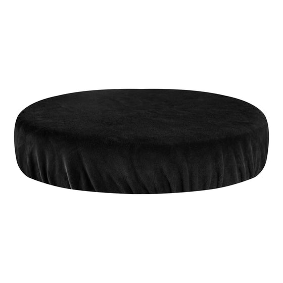 Stuhlhusse Arbeitshocker Samt Schwarz