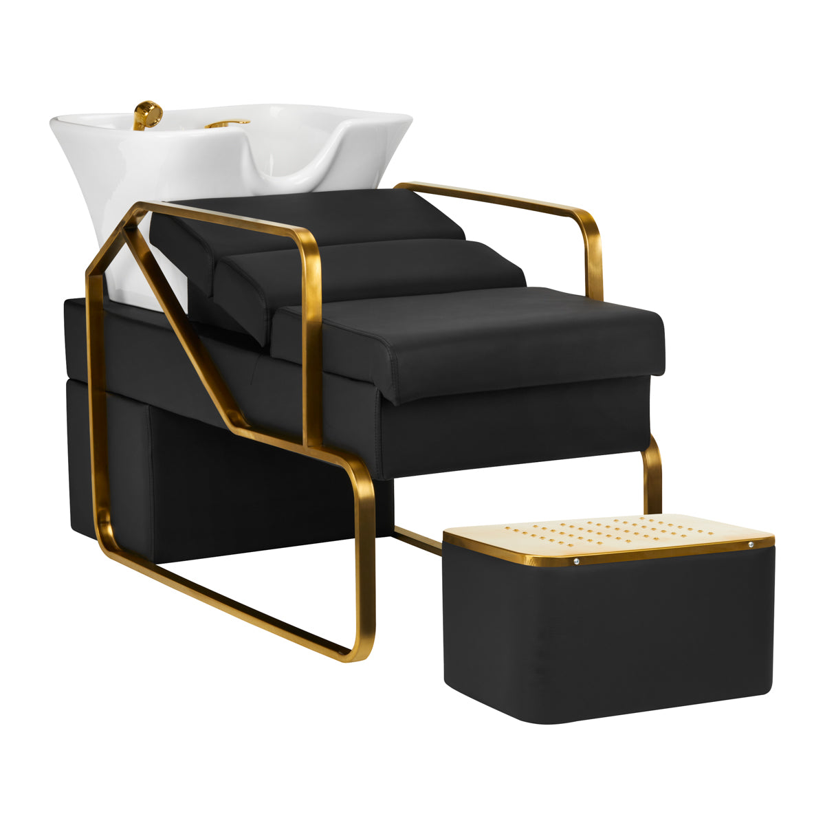 Friseur Waschbecken Gabbiano Diana Gold Schwarz