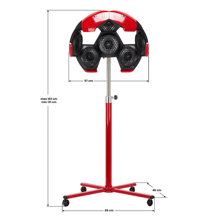 Gabbiano Trockenhaube Infrazon mit Stativ 828 10 Rot 7