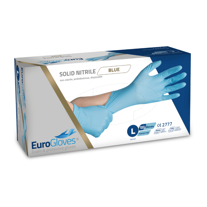 Handschuhe EuroGloves Solid-Nitril Blau 100St.