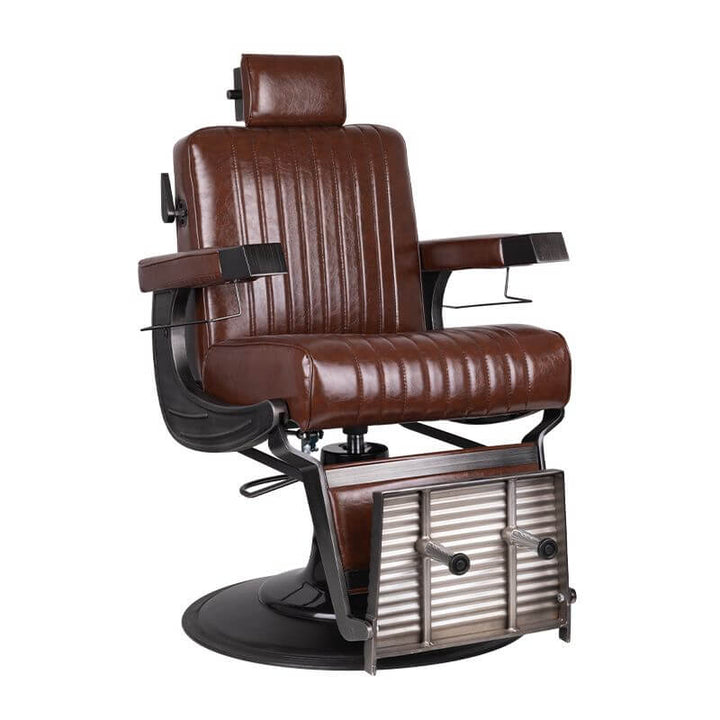 Kappersstoel Barber Gabbiano Continental Bruin/Zwart 3