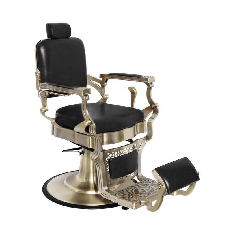 Kappersstoel Barber Gabbiano Corrado Mat Zilver-Zwart 1