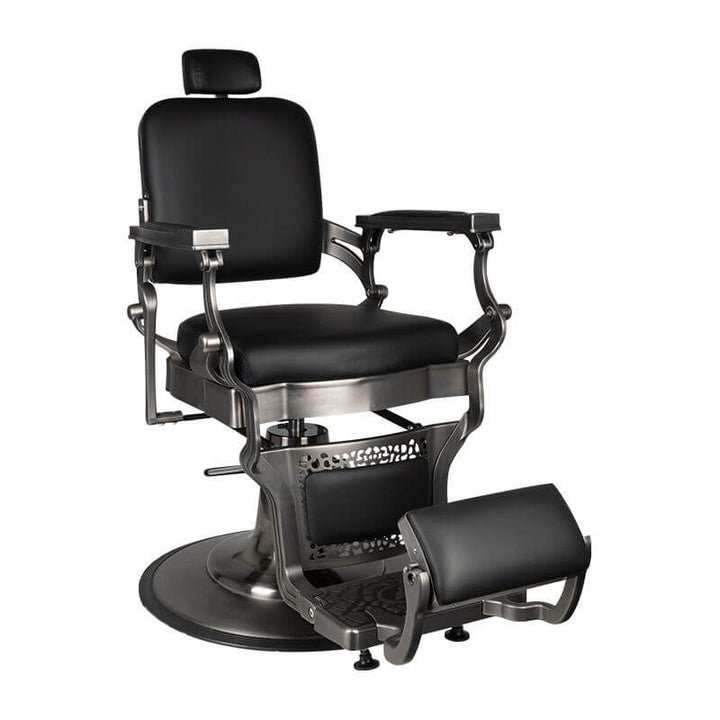 Barberstuhl Gabbiano Corrado Satin-Schwarz