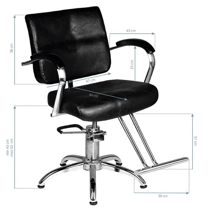 Kappersstoel Hair System SM361 Zwart 5